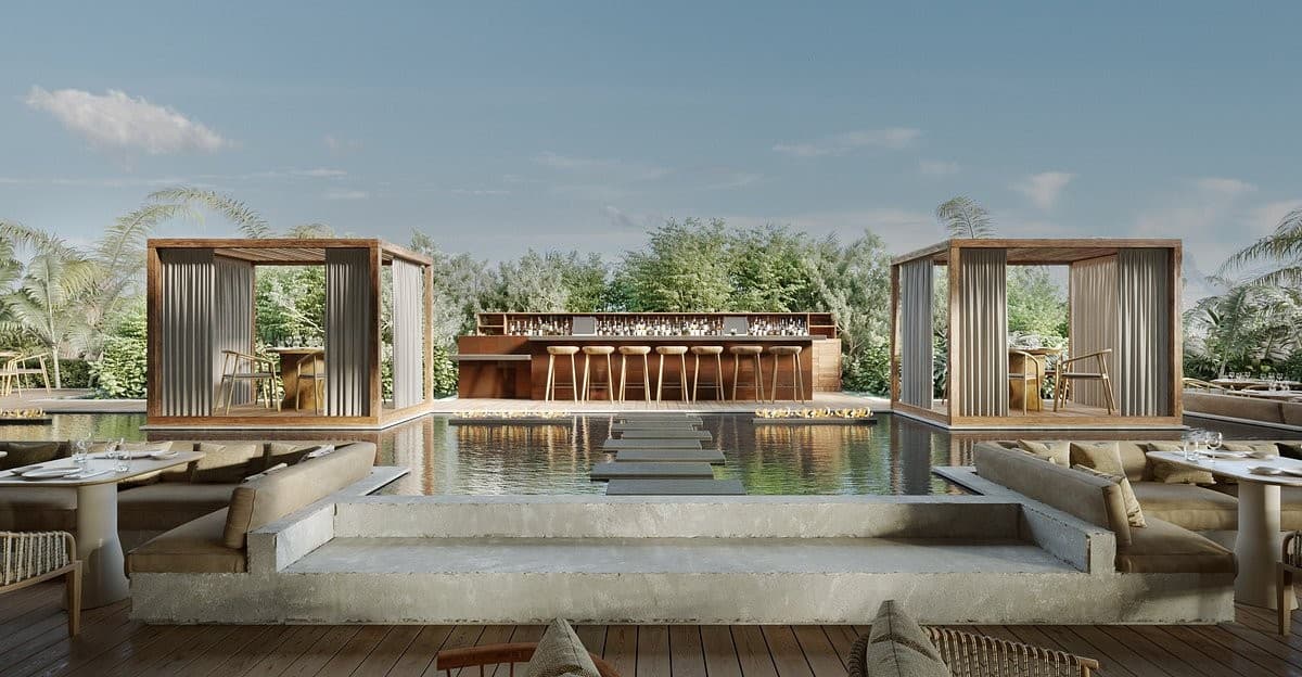 MILA Omakase outdoor dining area in Miami Beach