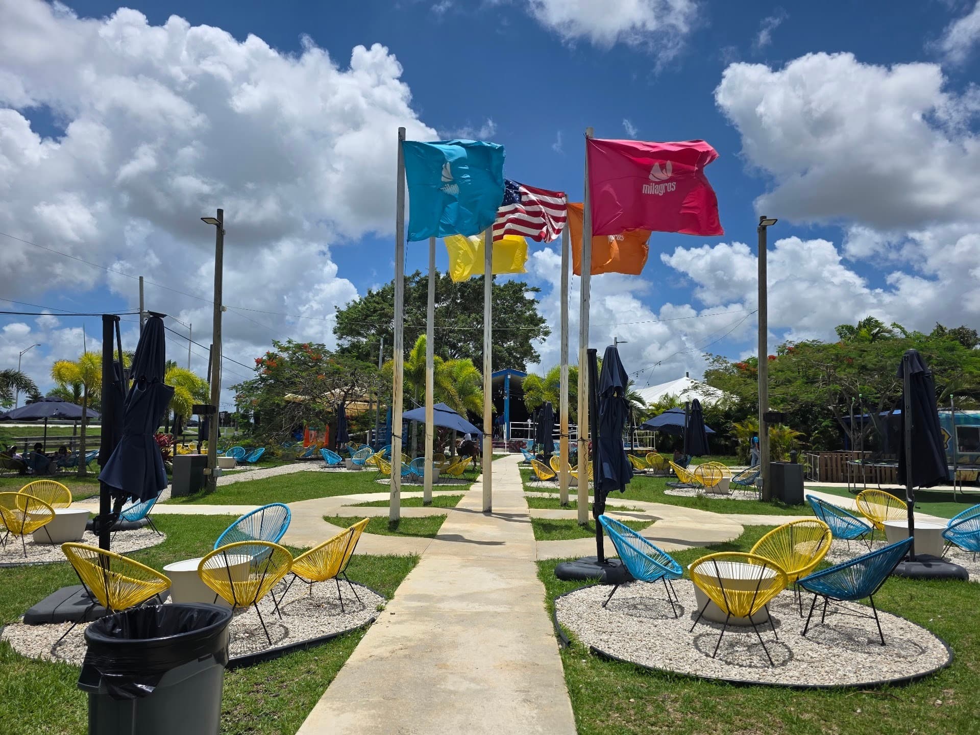 Milagros Farm outdoor seating area in Miami