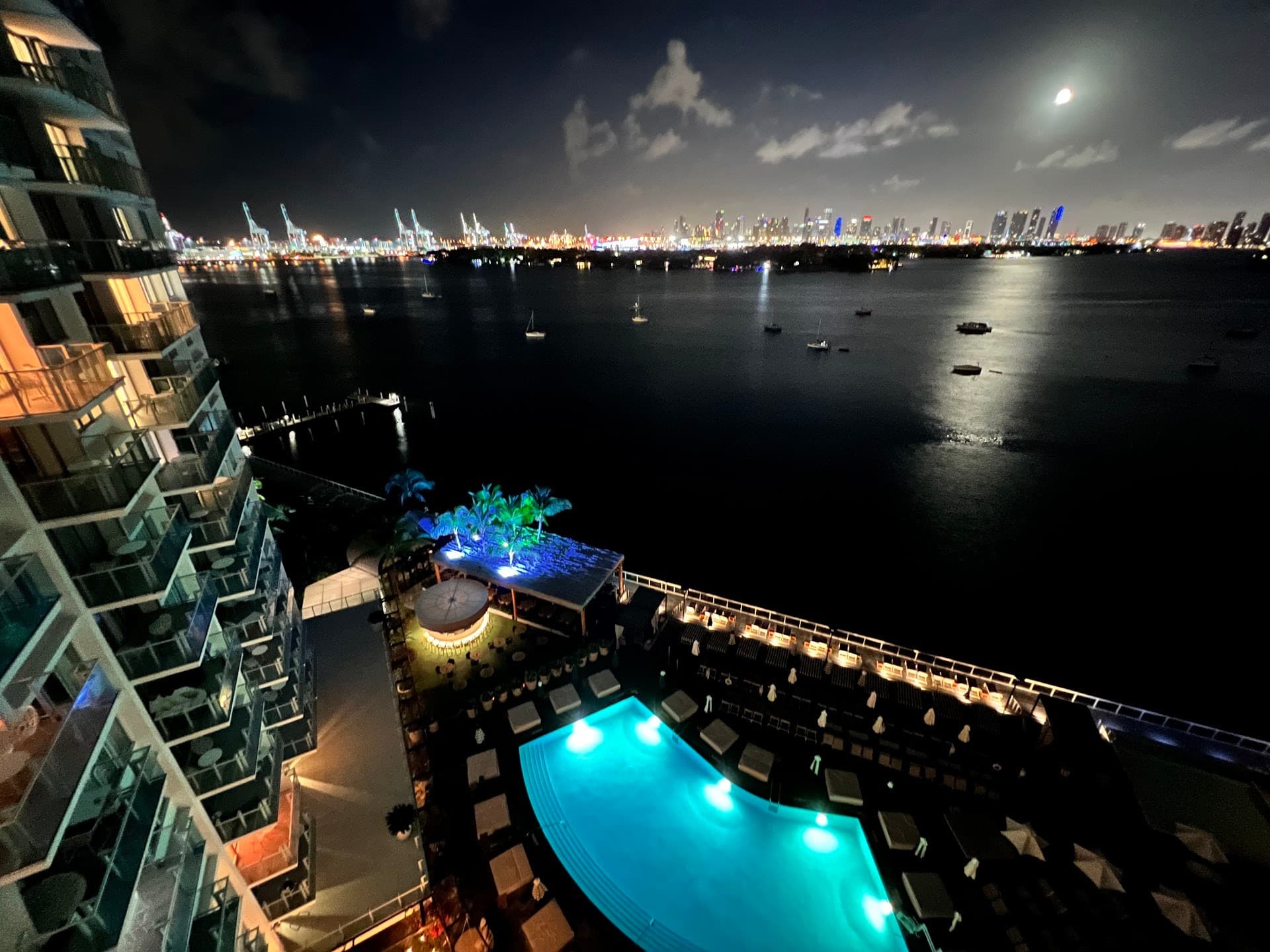 Night ambiance at Mondrian South Beach Miami Beach