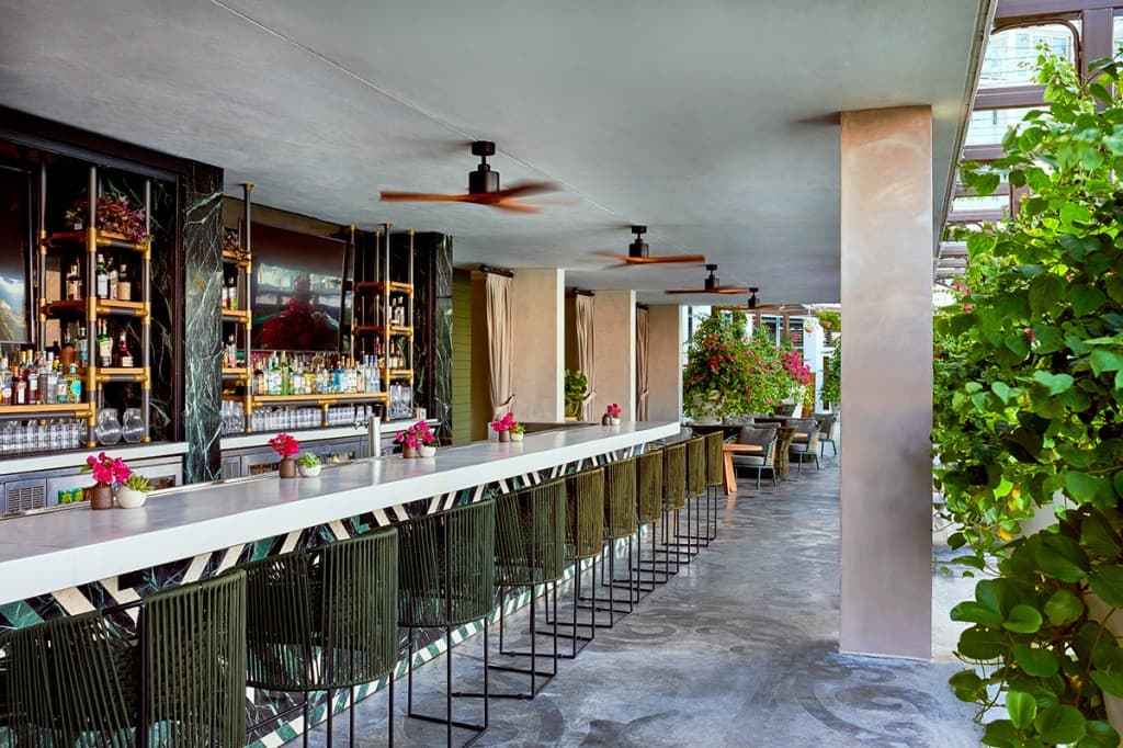 Stylish bar at Mondrian South Beach Miami Beach