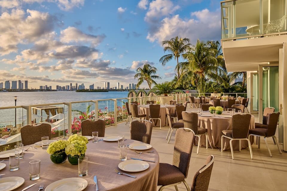 Outdoor event space at Mondrian South Beach Miami