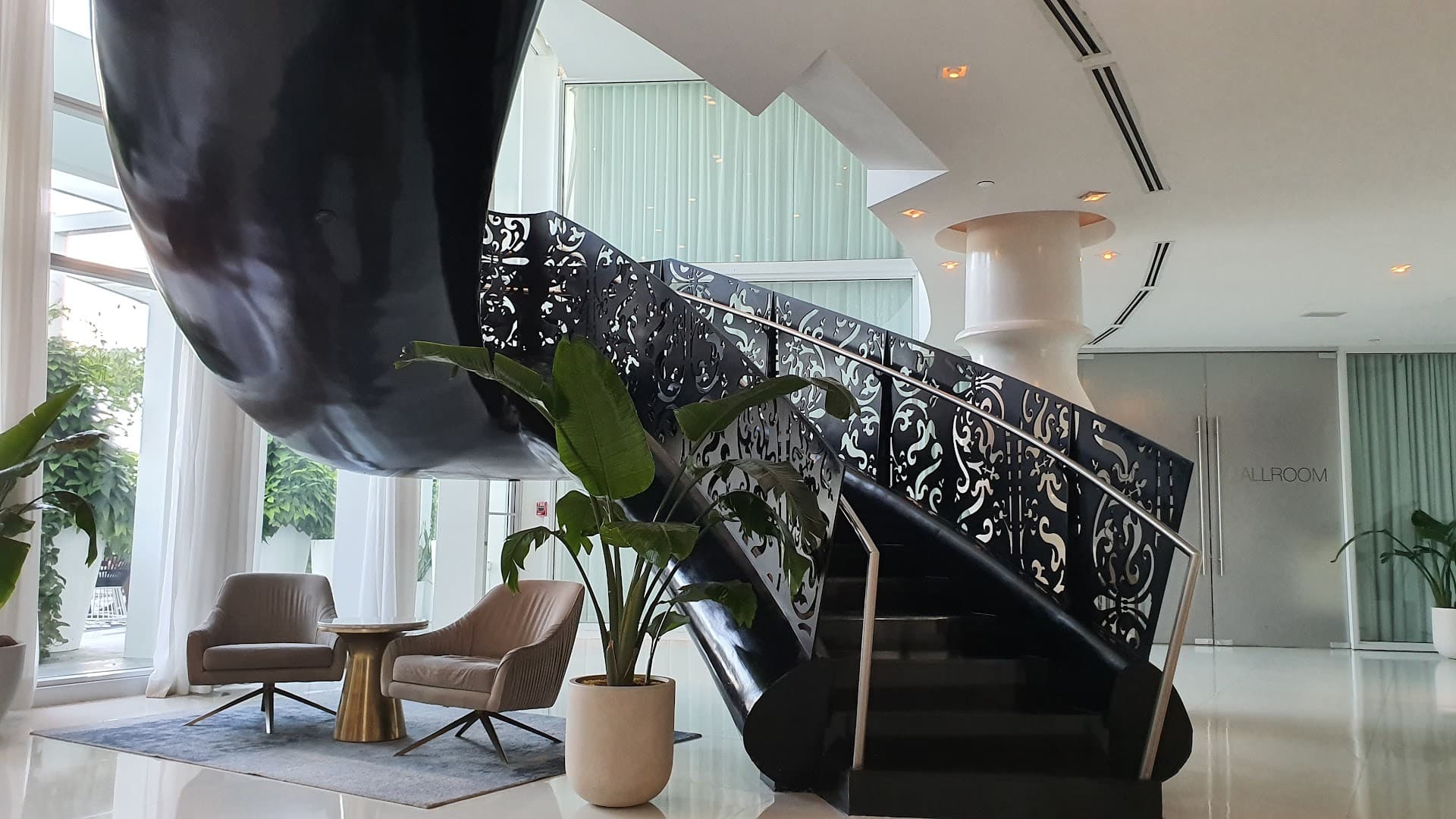 Stylish interior of Mondrian South Beach Miami in Miami Beach