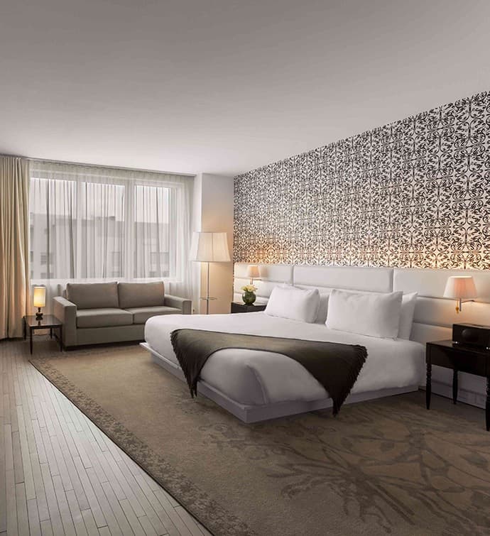 Interior view of Mondrian South Beach Miami in Miami Beach