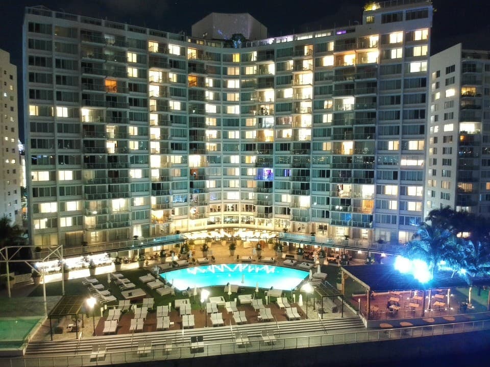 Mondrian South Beach Miami night view with pool