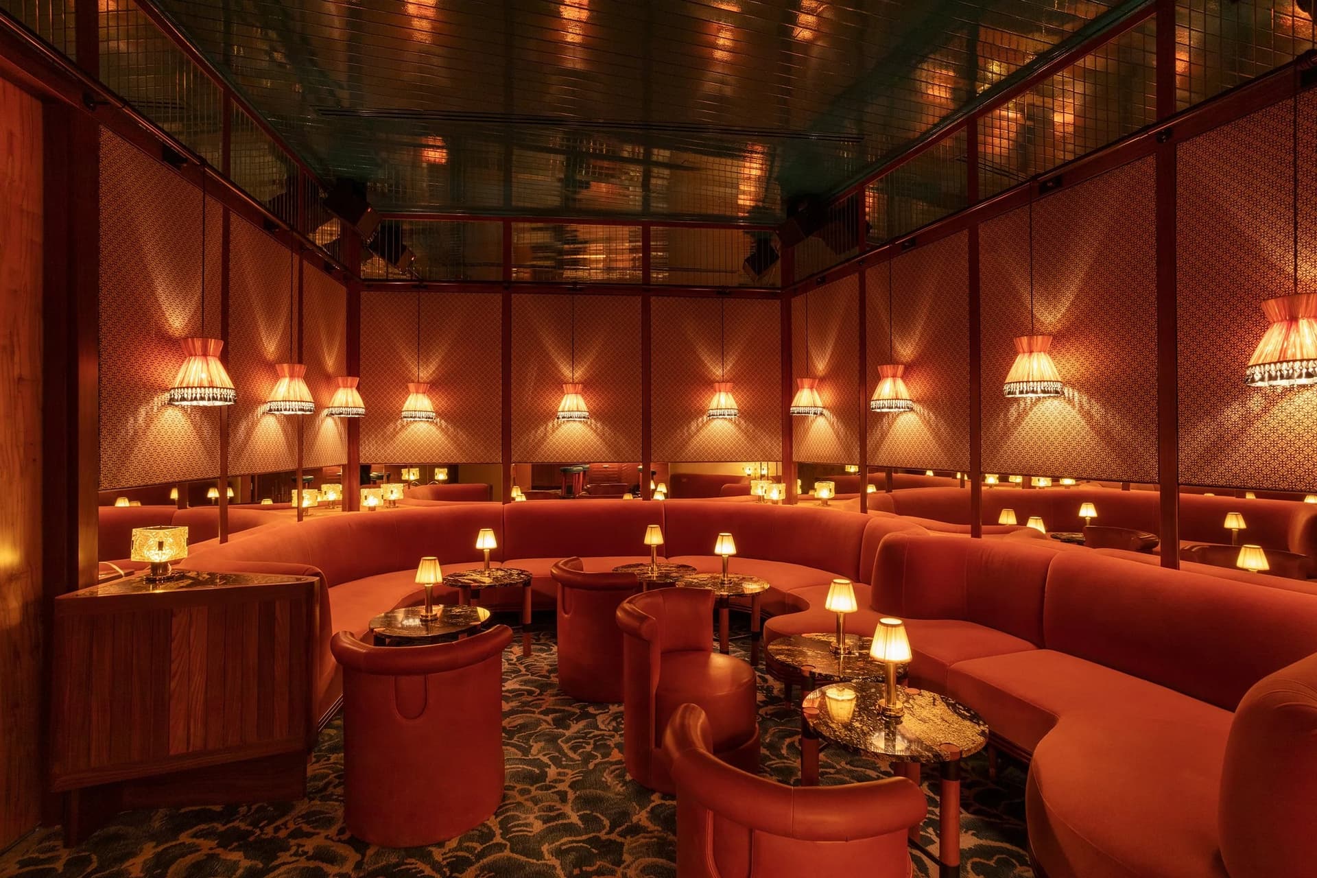 Stylish interior of Monterrey Bar in Miami Beach