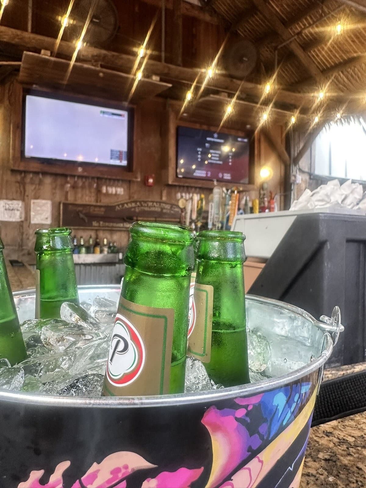 Chilled beers at Monty's Coconut Grove bar in Miami