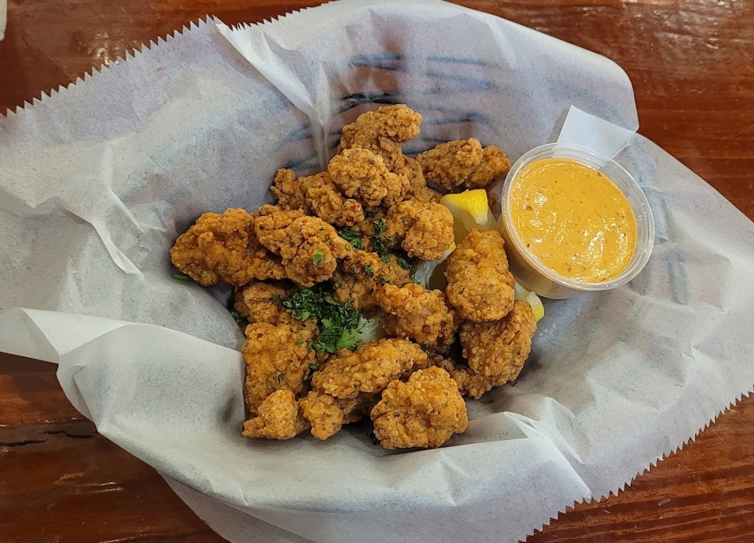 Fried oysters at Monty's Coconut Grove in Miami