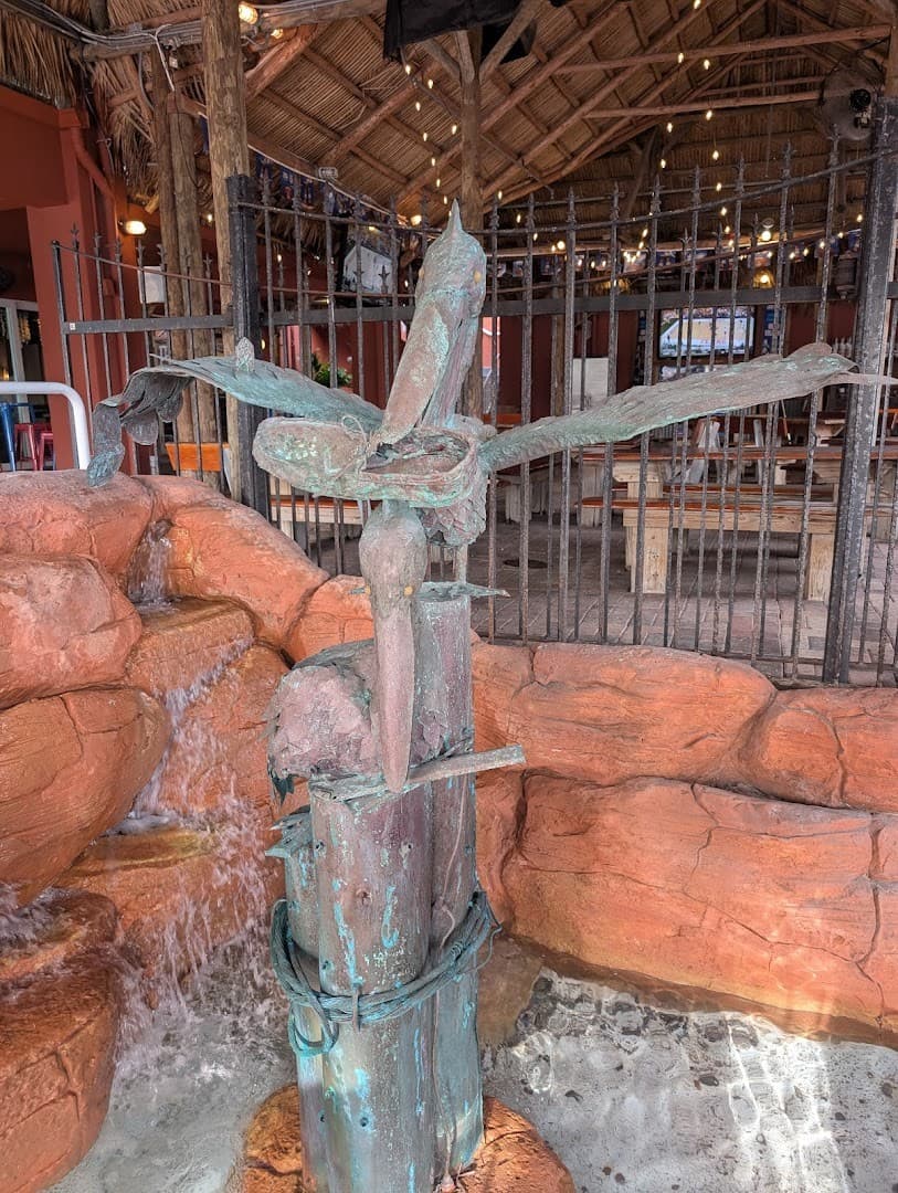 Sculpture at Monty's Coconut Grove restaurant in Miami