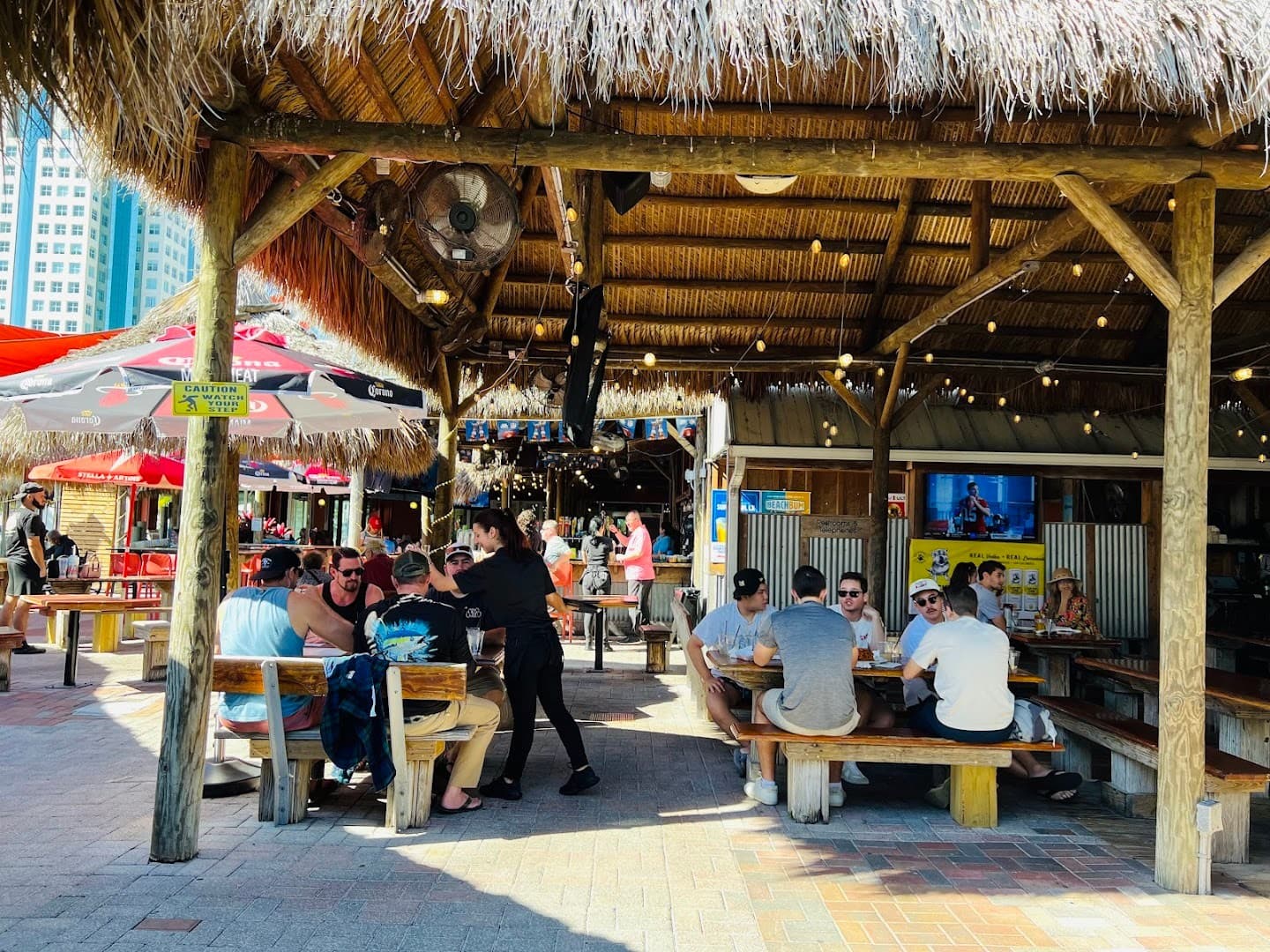 Outdoor dining at Monty's Coconut Grove in Miami