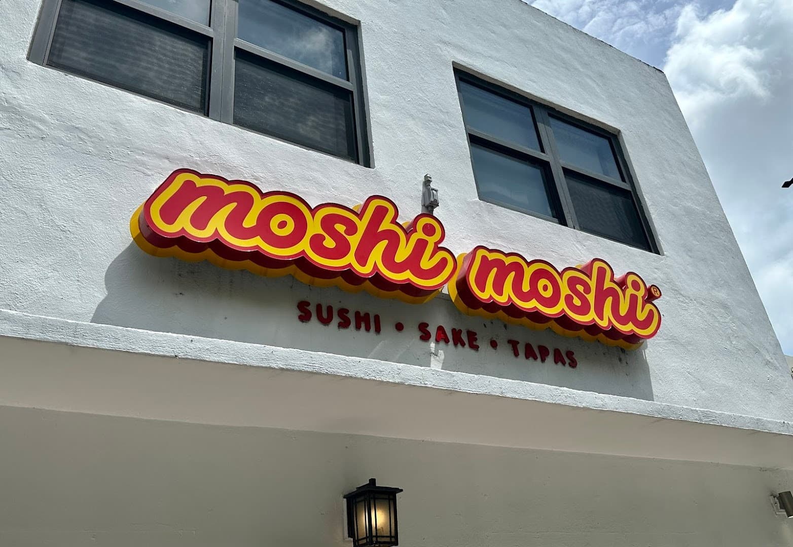 Moshi Moshi restaurant sign in Brickell, Miami