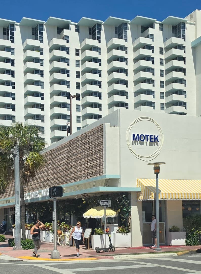 Motek restaurant exterior in Miami Beach