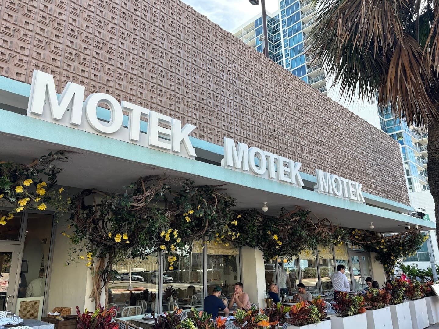 Motek restaurant exterior in Miami Beach