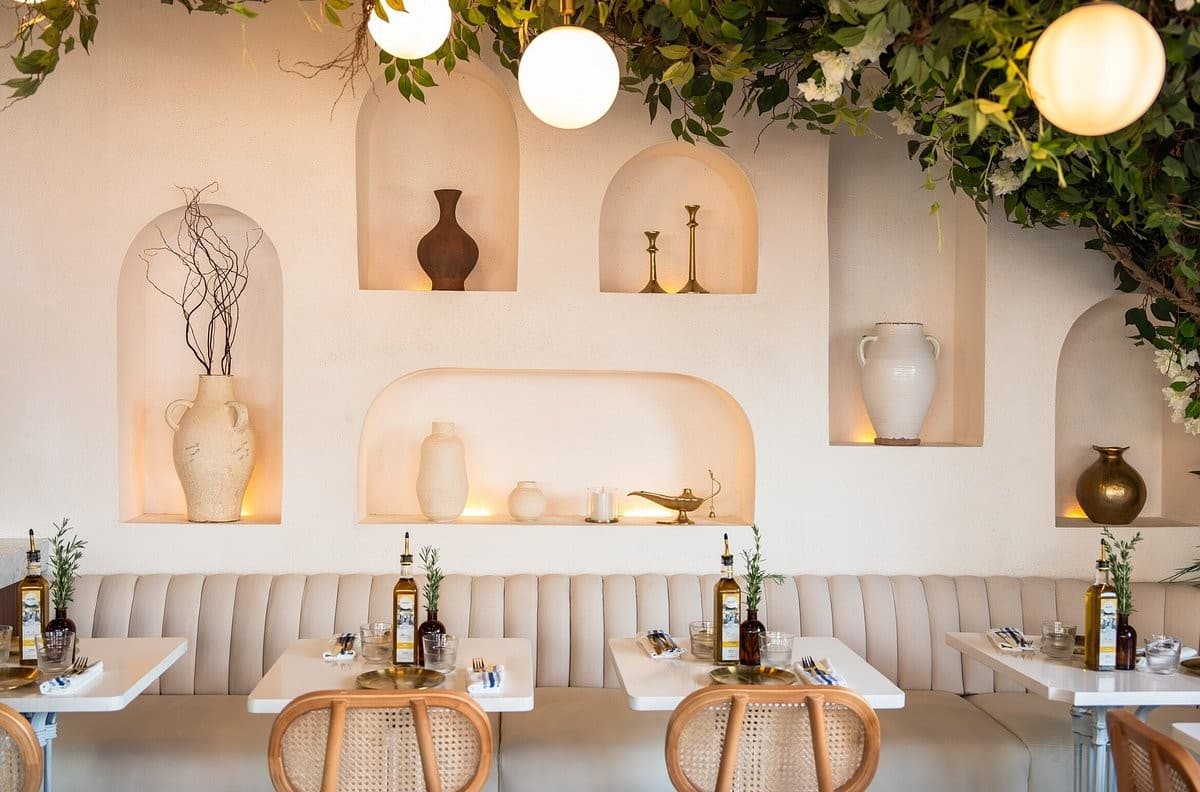 Chic dining area at Motek Miami Beach