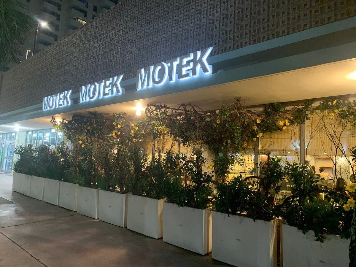 Motek South Beach restaurant exterior in Miami Beach