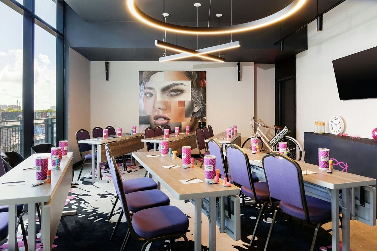 Moxy Miami Wynwood event space with modern decor