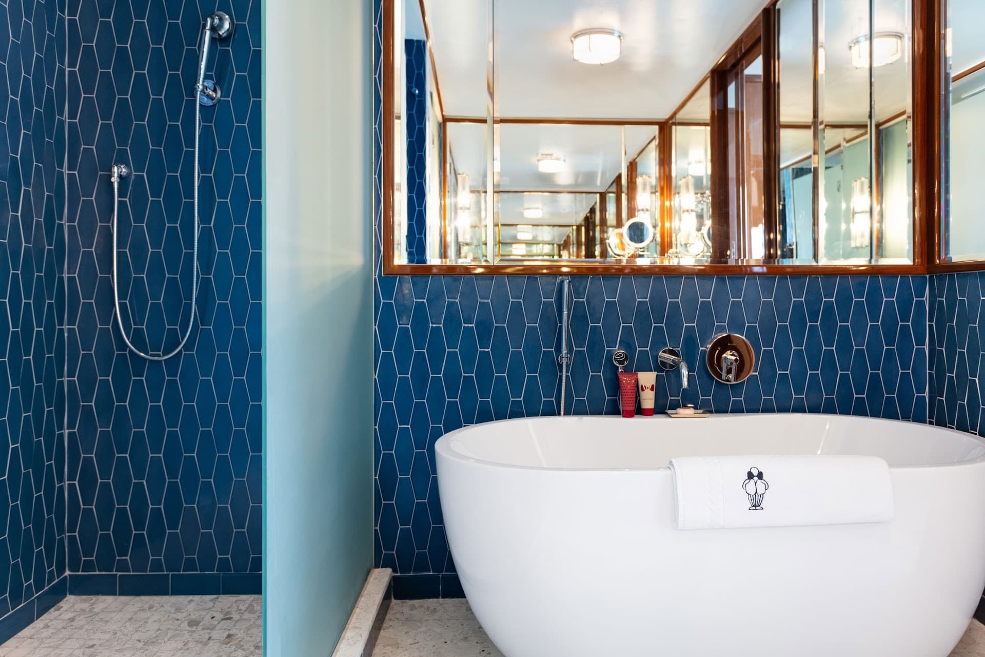 Stylish bathroom at Mr. C Miami in Coconut Grove