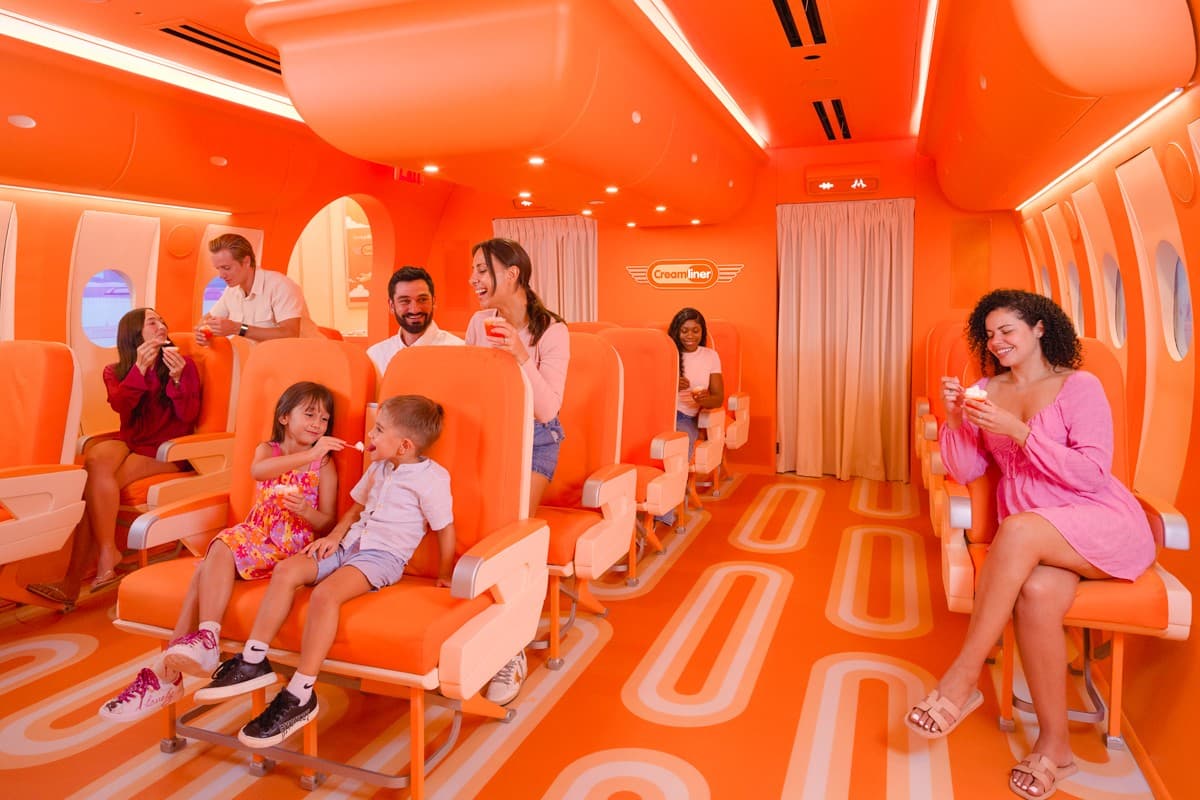 Vibrant seating at Museum of Ice Cream in Miami