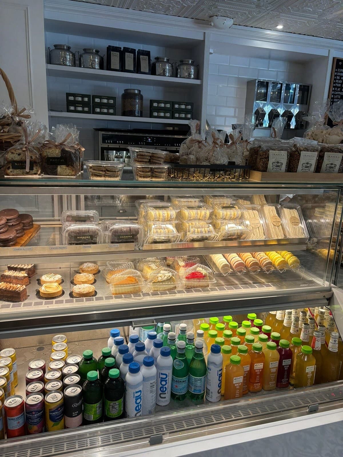 Narbona Coconut Grove interior with desserts and drinks
