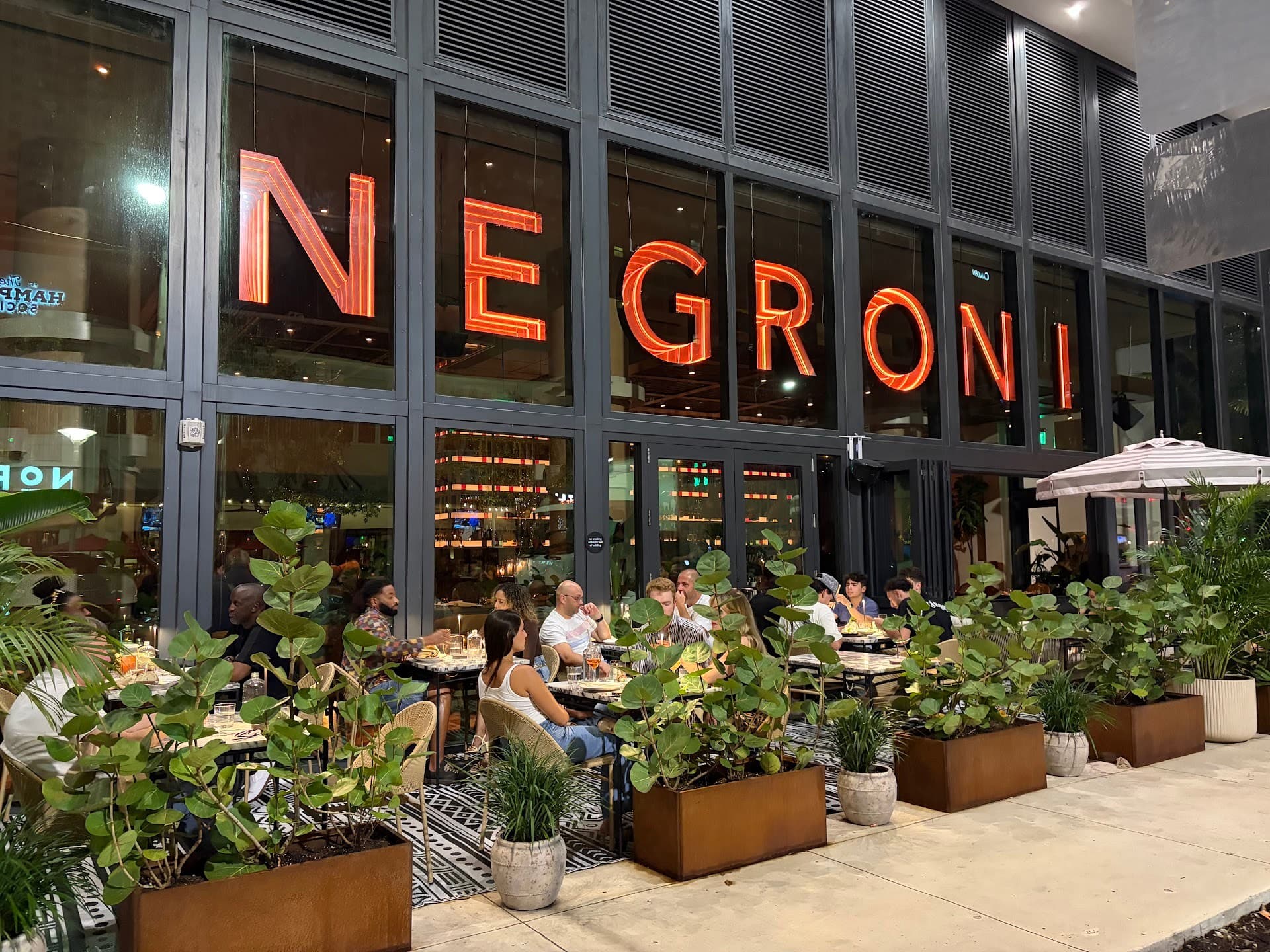 Negroni Brickell restaurant exterior in Miami