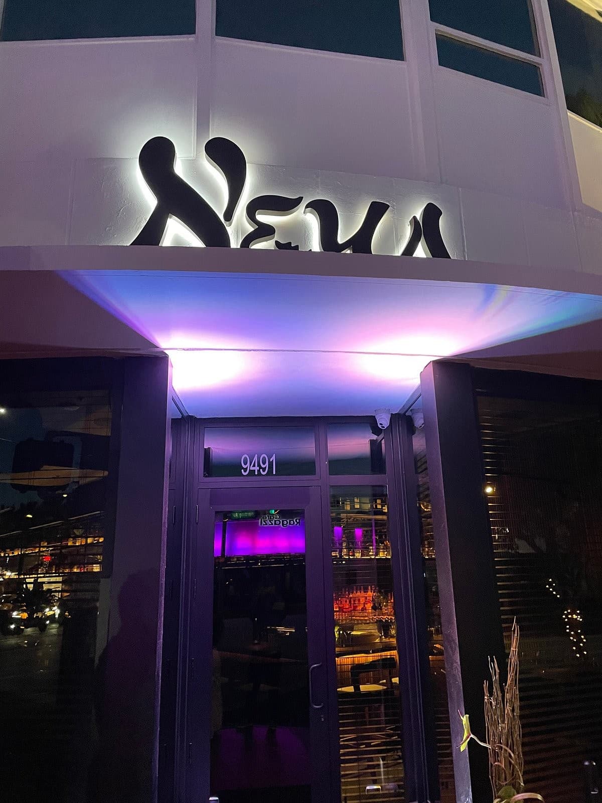 Neya Restaurant entrance in Surfside, Miami