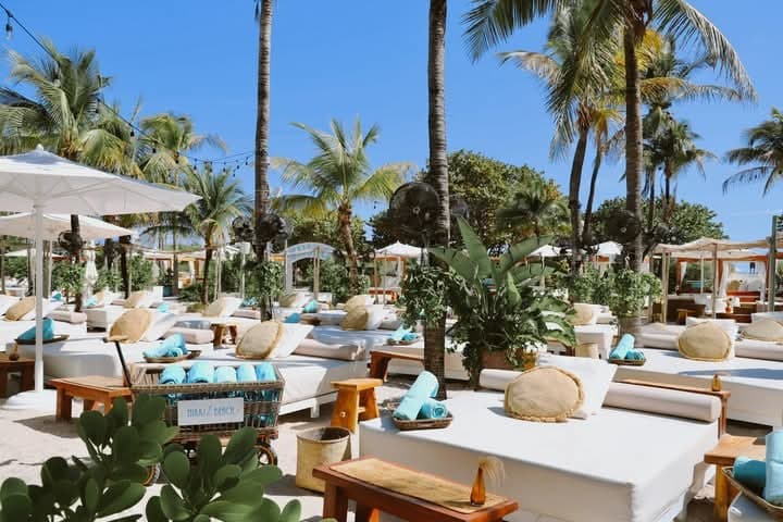 Lounge setting at Nikki Beach Miami Beach