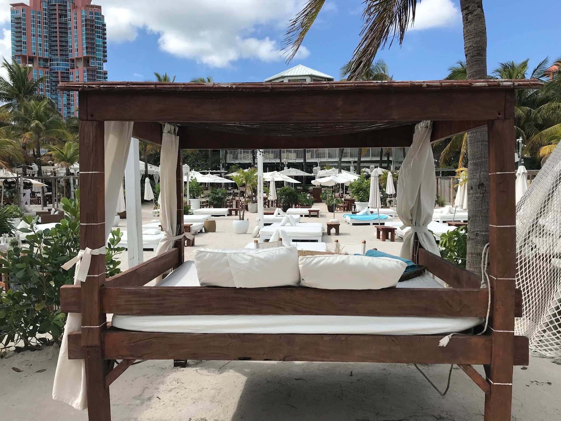 Nikki Beach Miami Beach outdoor lounge area