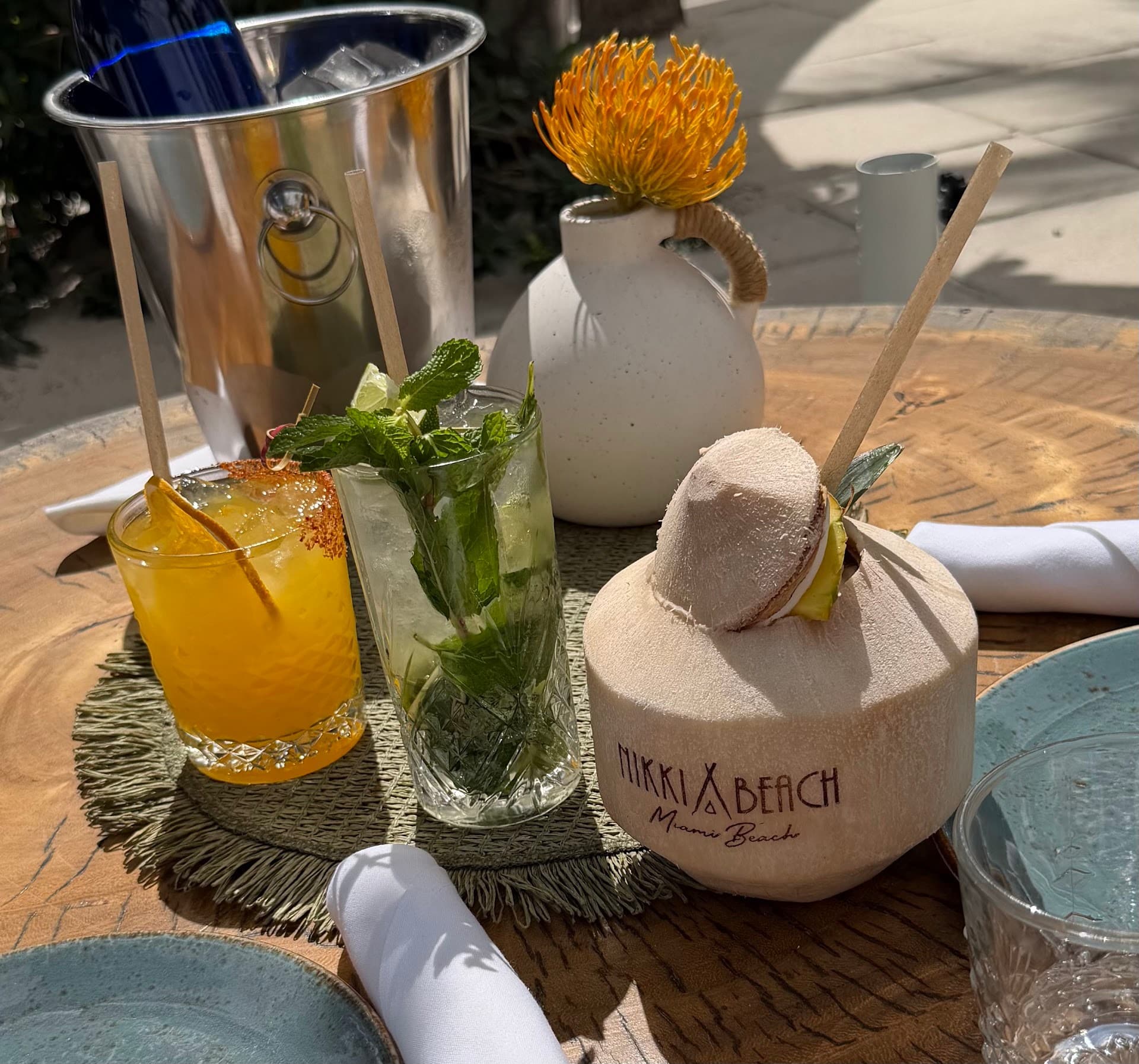 Cocktails and ambiance at Nikki Beach Miami Beach