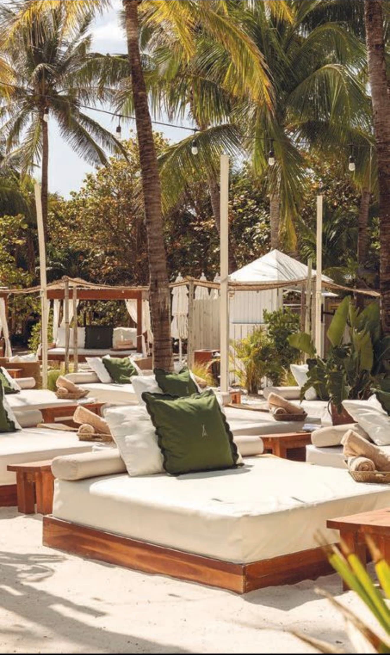 Outdoor seating at Nikki Beach Miami Beach