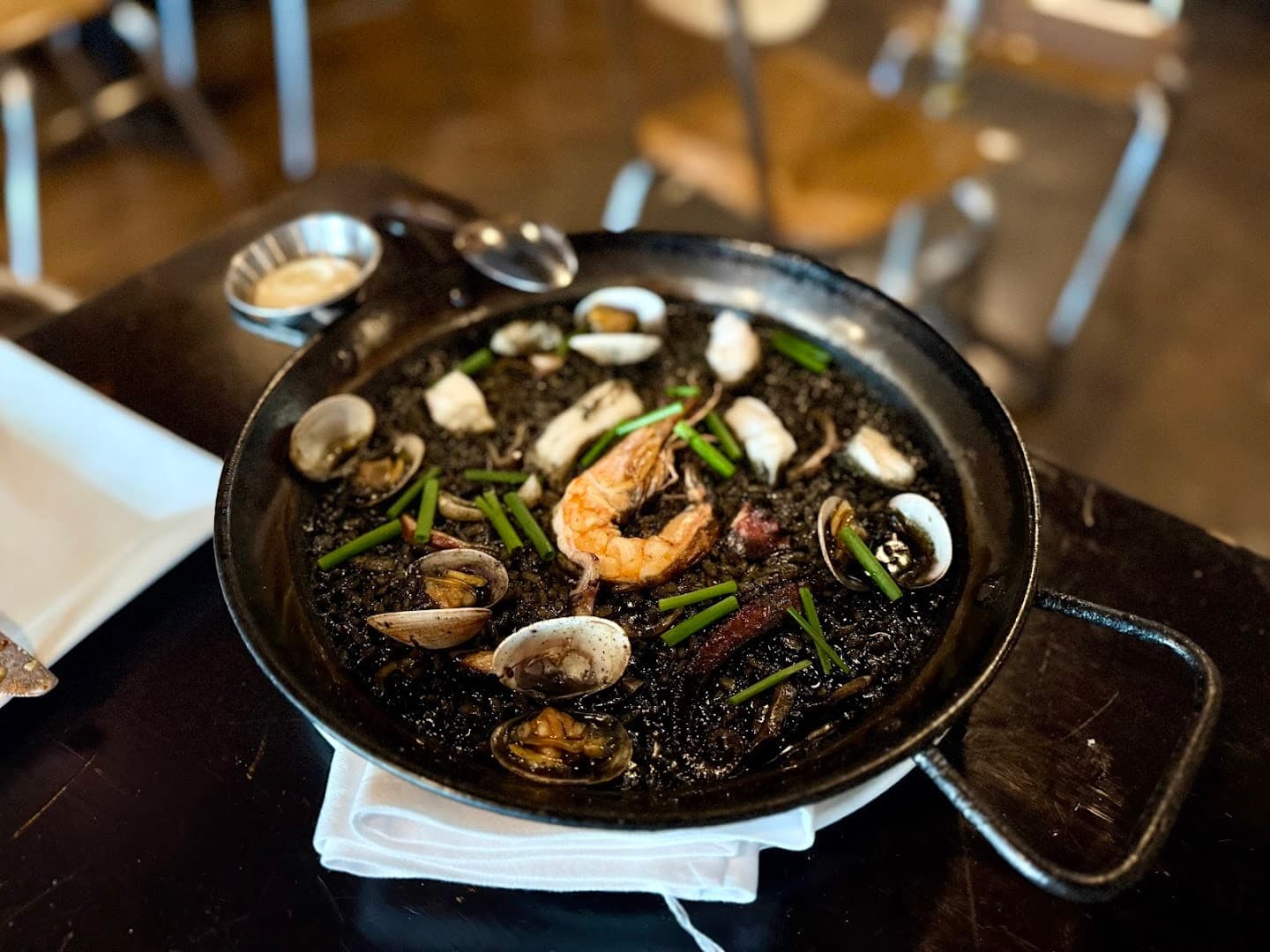 Seafood paella at Niu Kitchen in Miami
