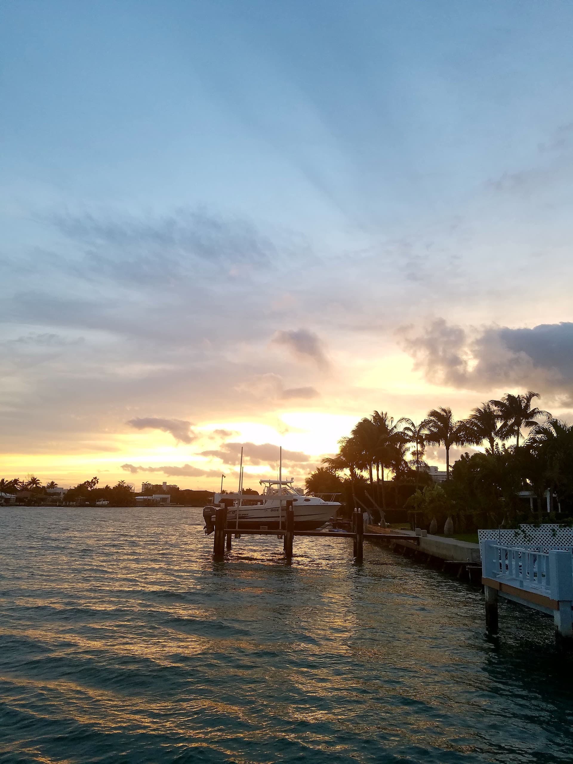 Sunset view at Normandy Shores Golf Course, Miami Beach