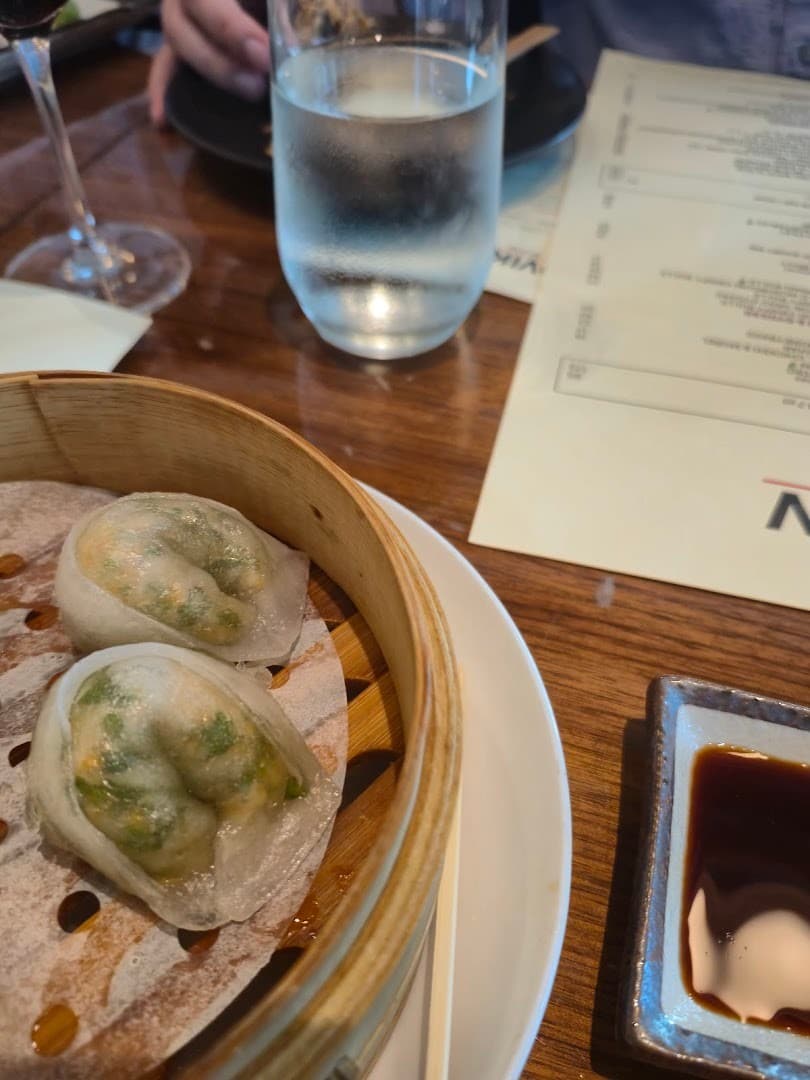 Dumplings at Novikov Miami restaurant
