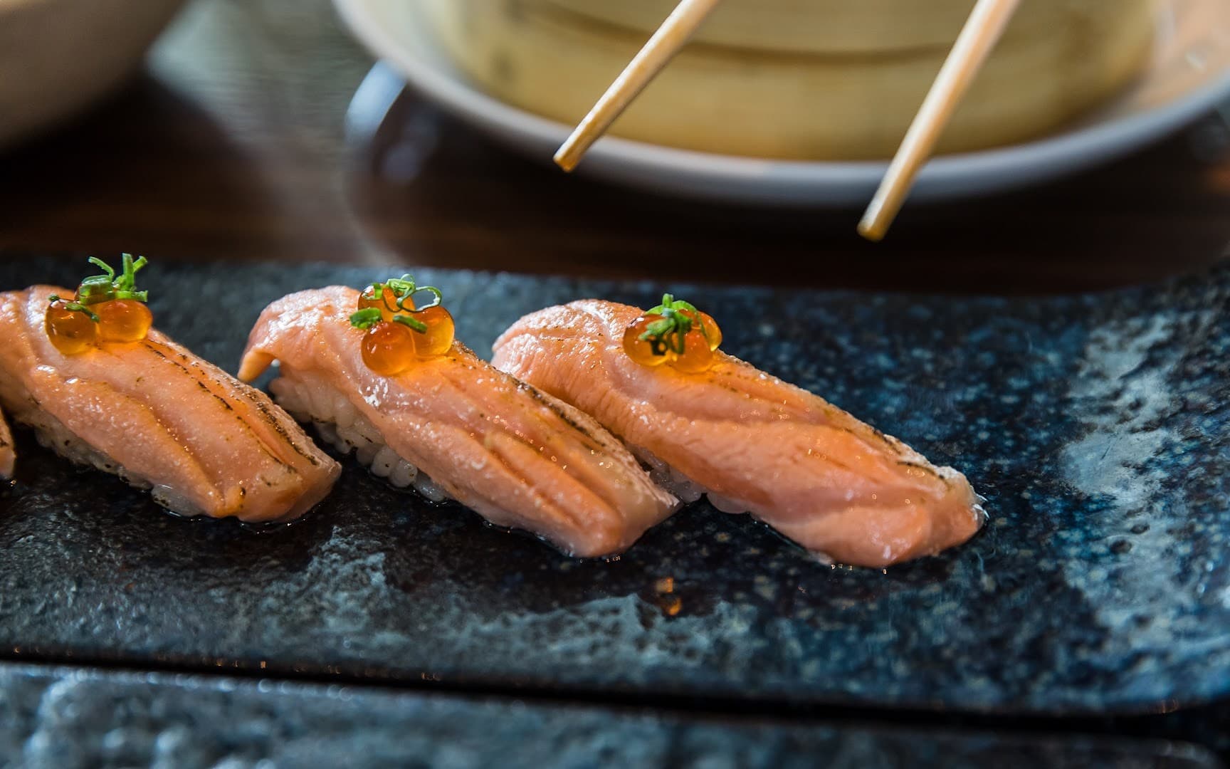 Sushi dish at Novikov Miami restaurant