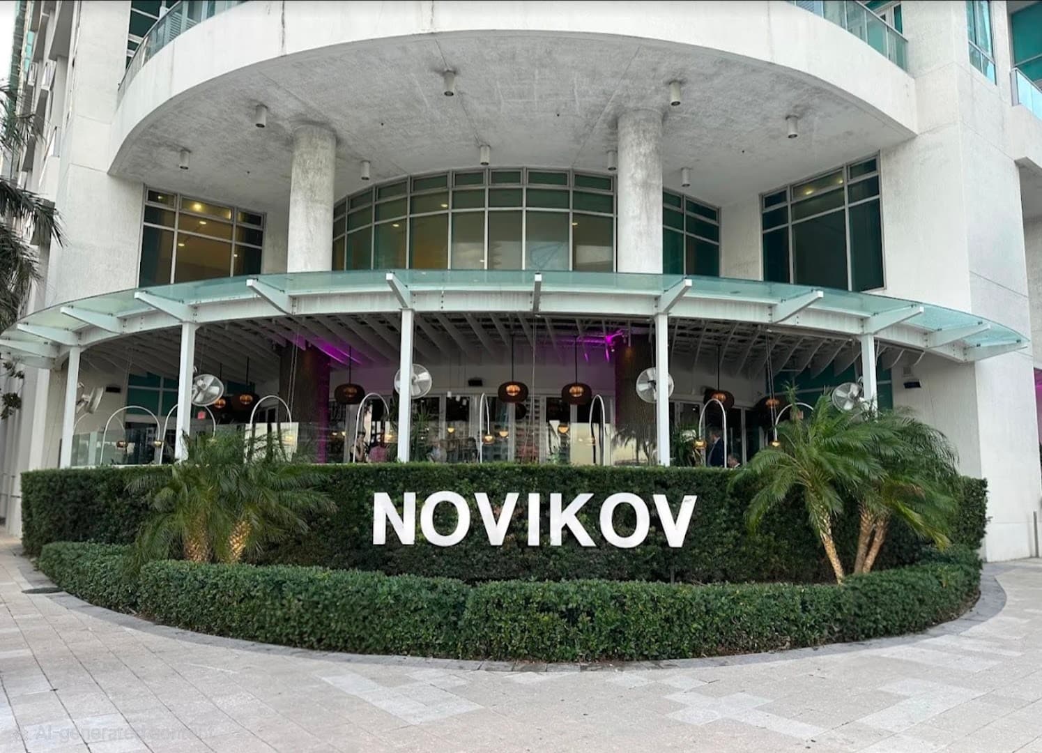 Novikov restaurant exterior in Miami