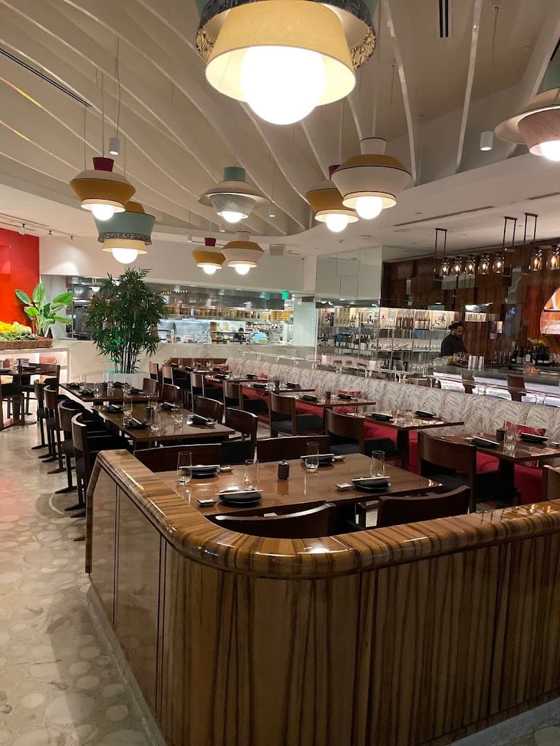 Interior view of Novikov Miami restaurant