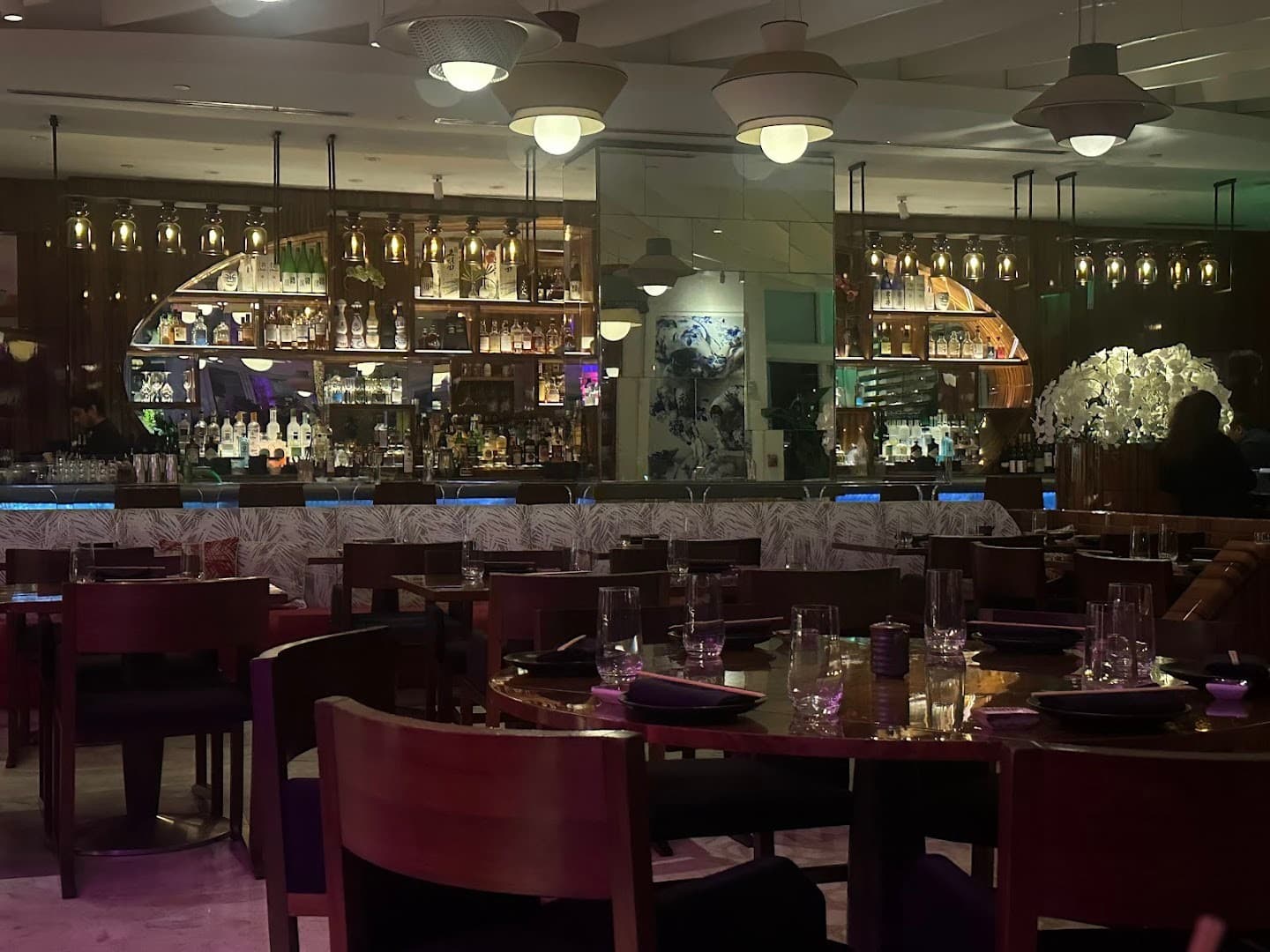 Interior view of Novikov Miami restaurant