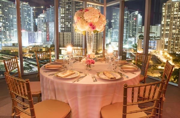 Elegant dining setup at Novotel Miami Brickell in Miami