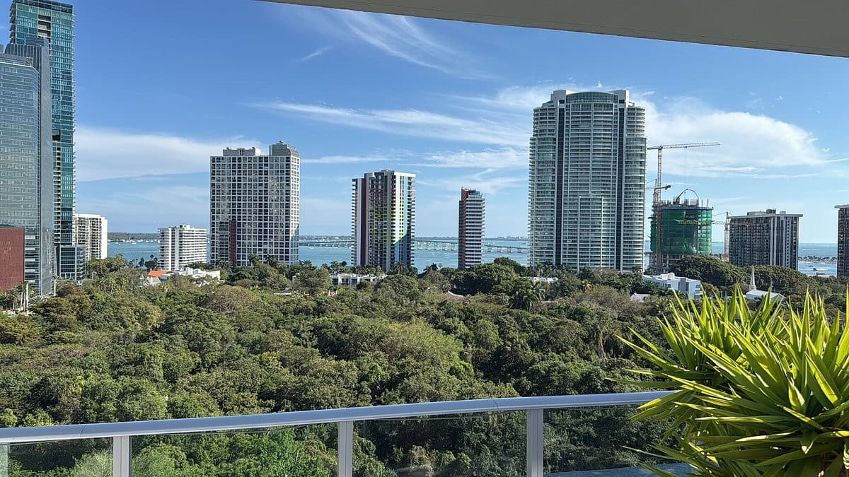 View from Novotel Miami Brickell overlooking Miami