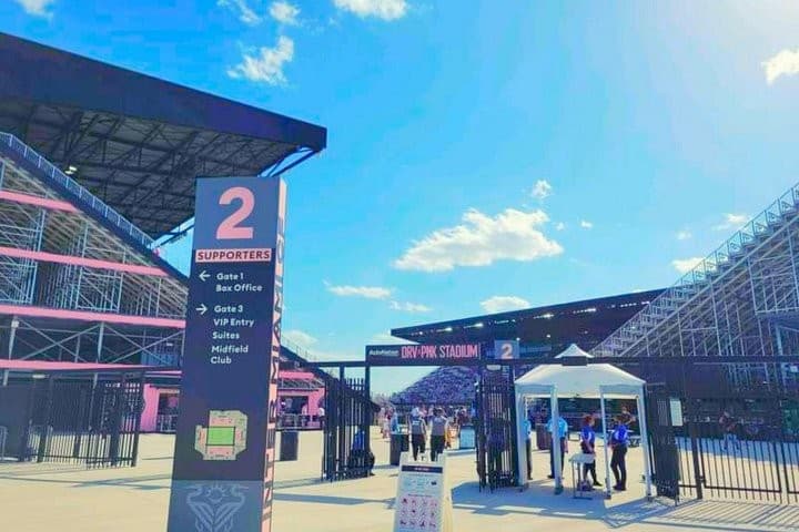 Entrance to DRV PNK Stadium in Miami