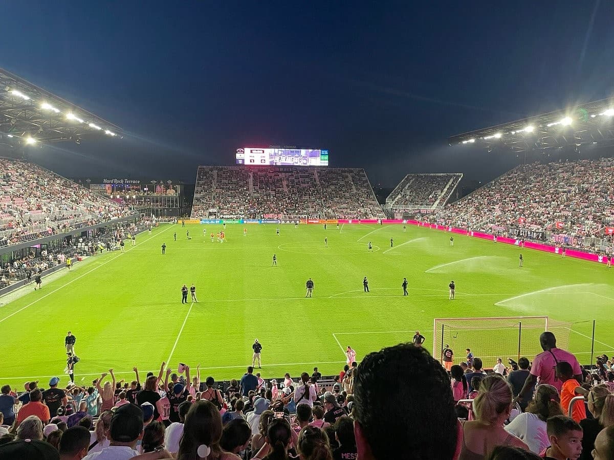 Nu Stadium view in Miami during a soccer match
