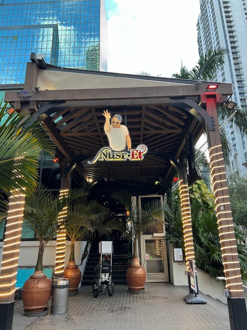 Nusr-Et Steakhouse entrance in Miami