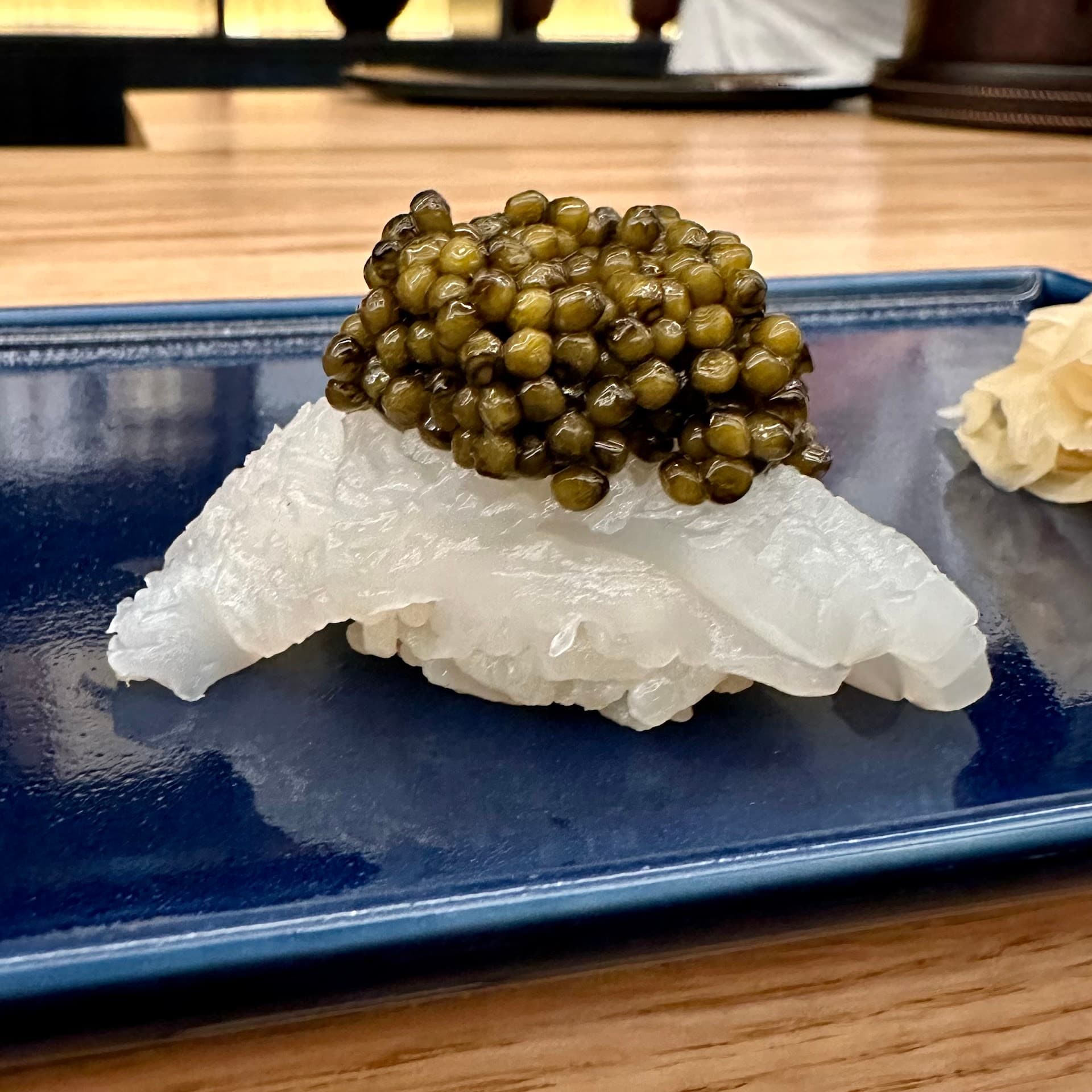 Sushi dish at Ogawa Miami featuring caviar