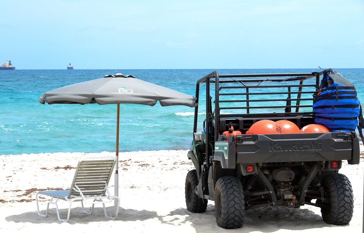Beach scene at Oleta River Outdoor Center, North Miami Beach