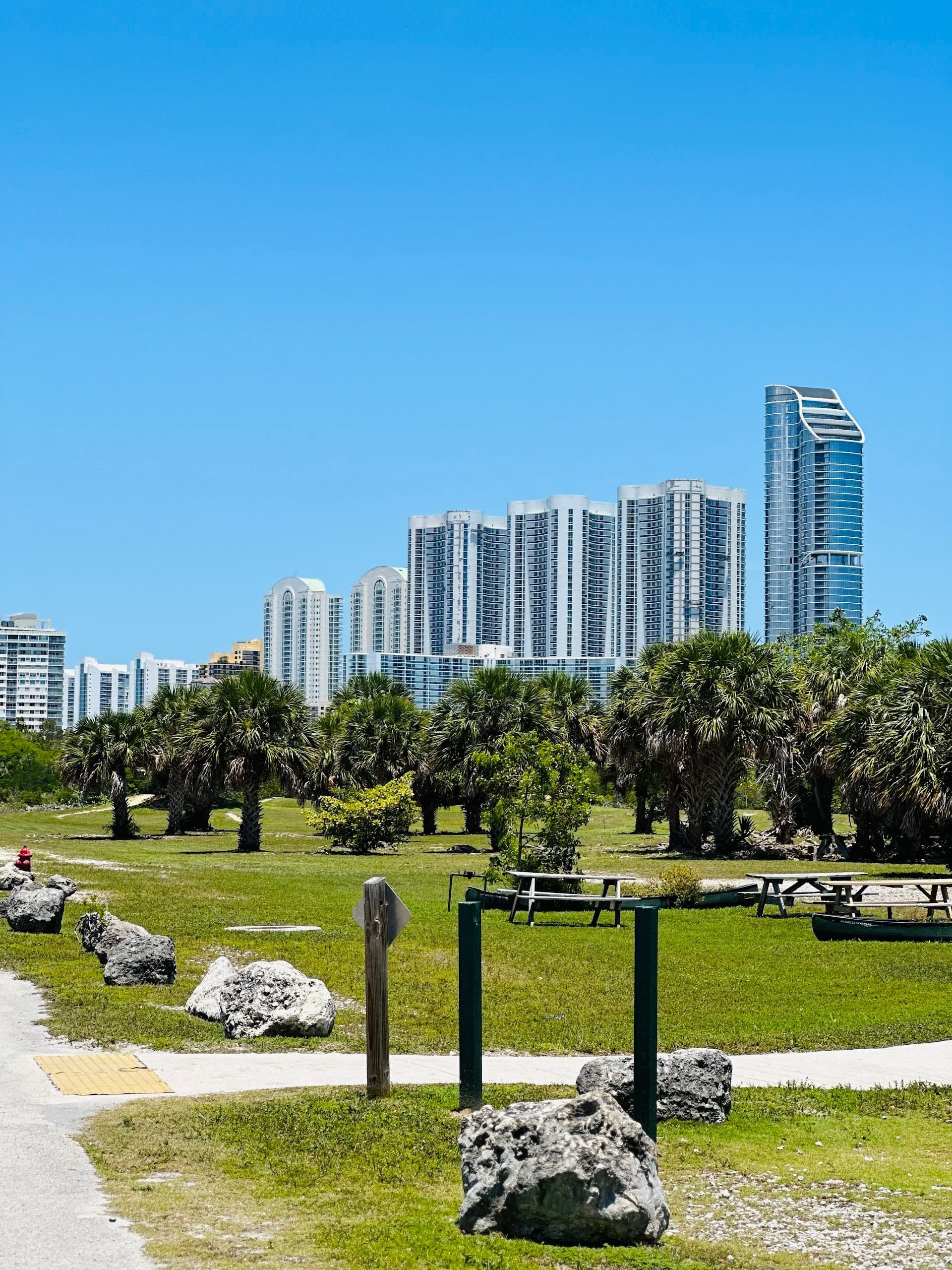 Oleta River State Park in North Miami Beach with skyline