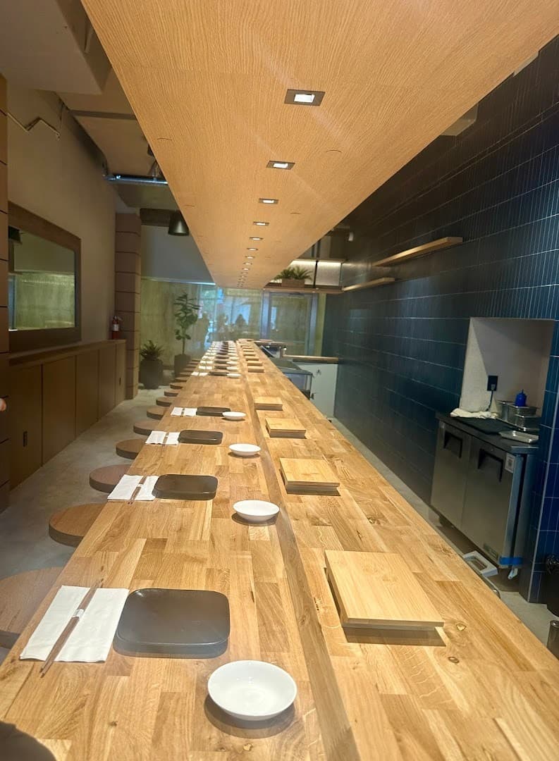 Interior view of OMAKAI hand roll bar in Miami