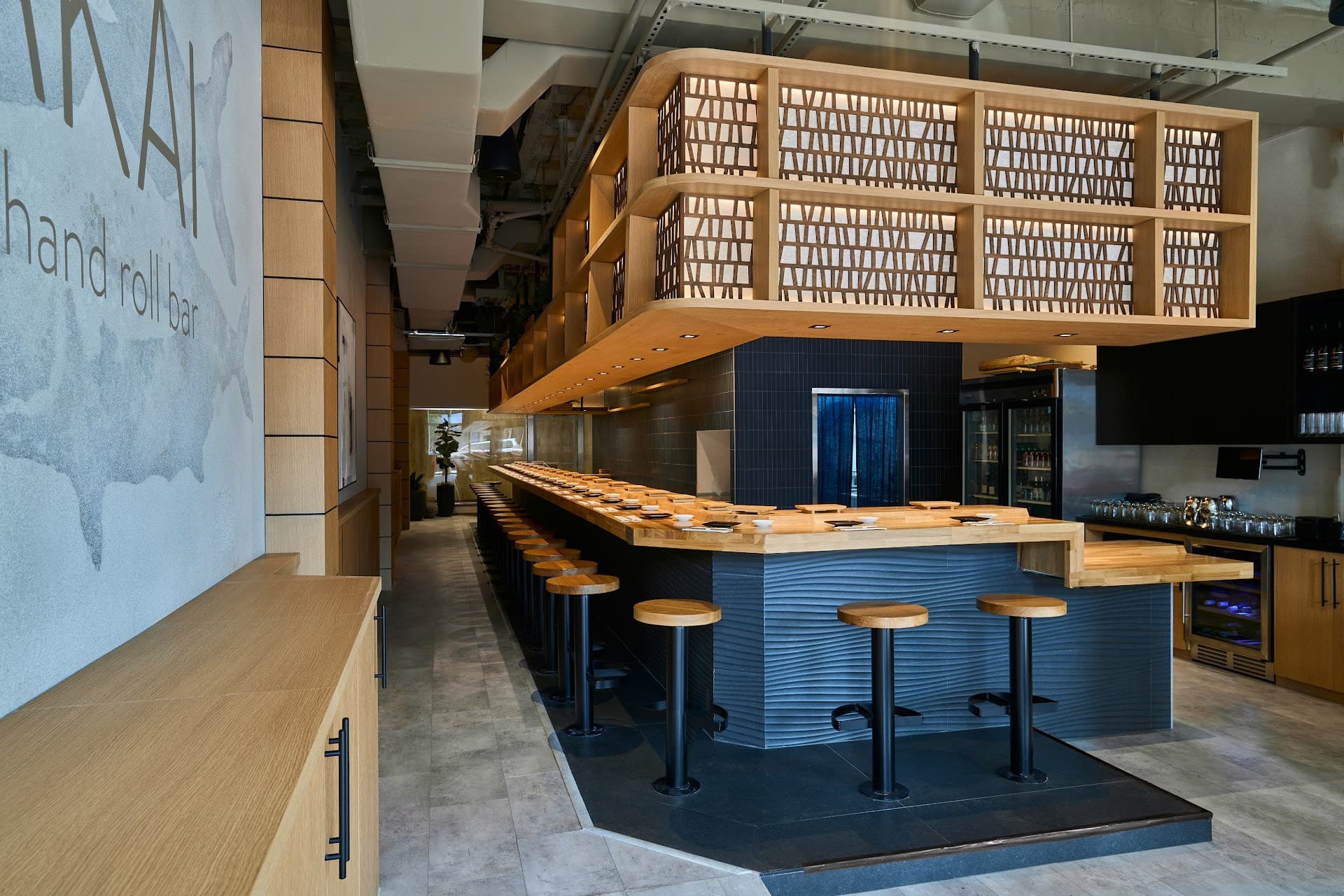 Omakai hand roll bar interior in Miami