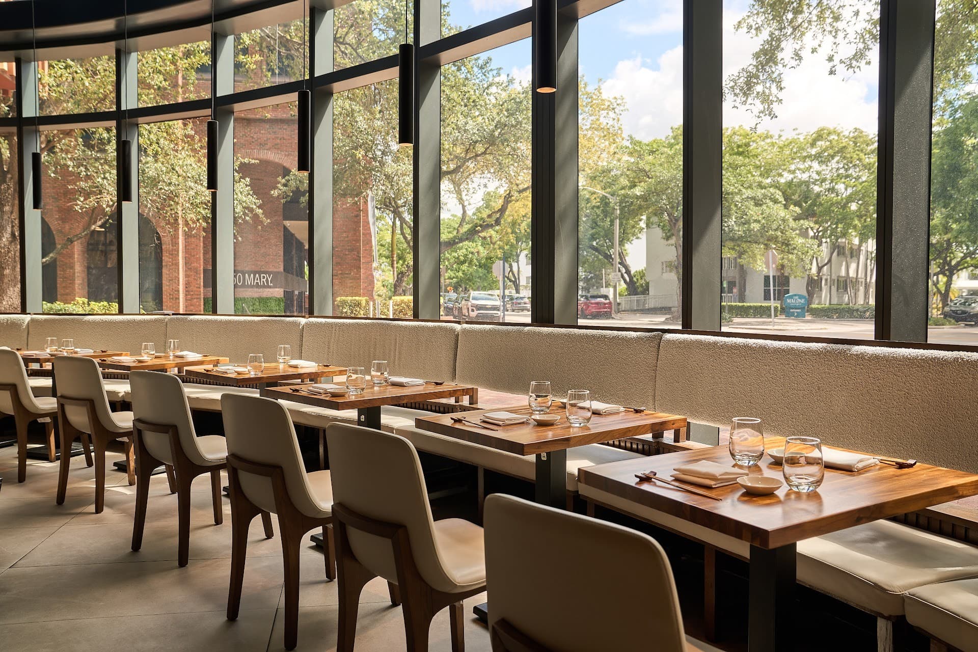 Interior view of OMAKAI sushi restaurant in Miami