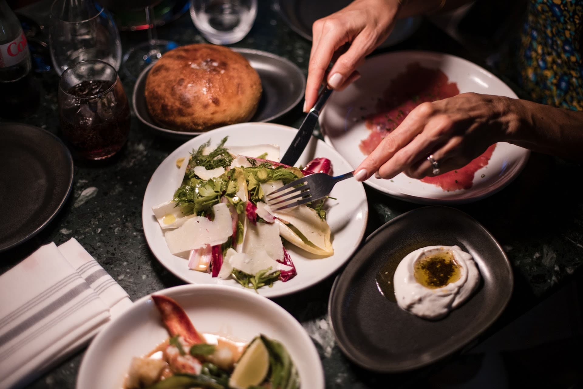 Dining scene at Orilla Bar & Grill in Miami Beach