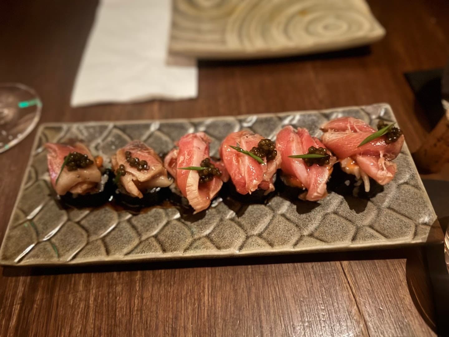 Sushi platter at Osaka Miami restaurant