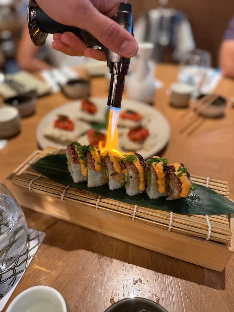 Flame-seared sushi at Osaka Miami