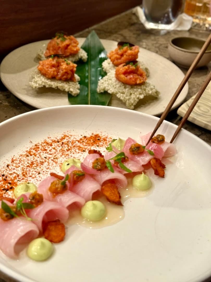 Sashimi and appetizers at Osaka Miami